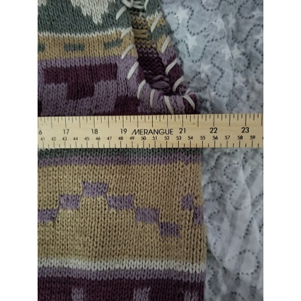 Beaver Canoe Vintage Western Aztec Vest Hand Knit Size Medium - Picture 3 of 6